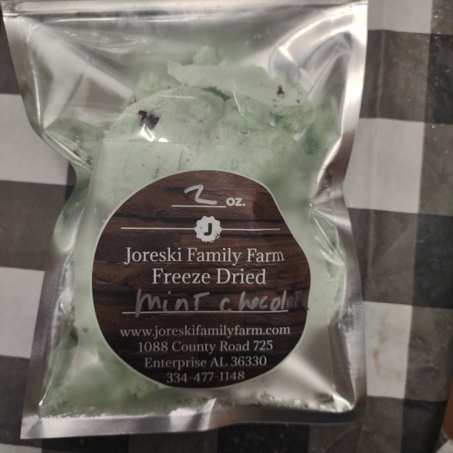 Freeze Dried Mint Chocolate Chip Ice Cream