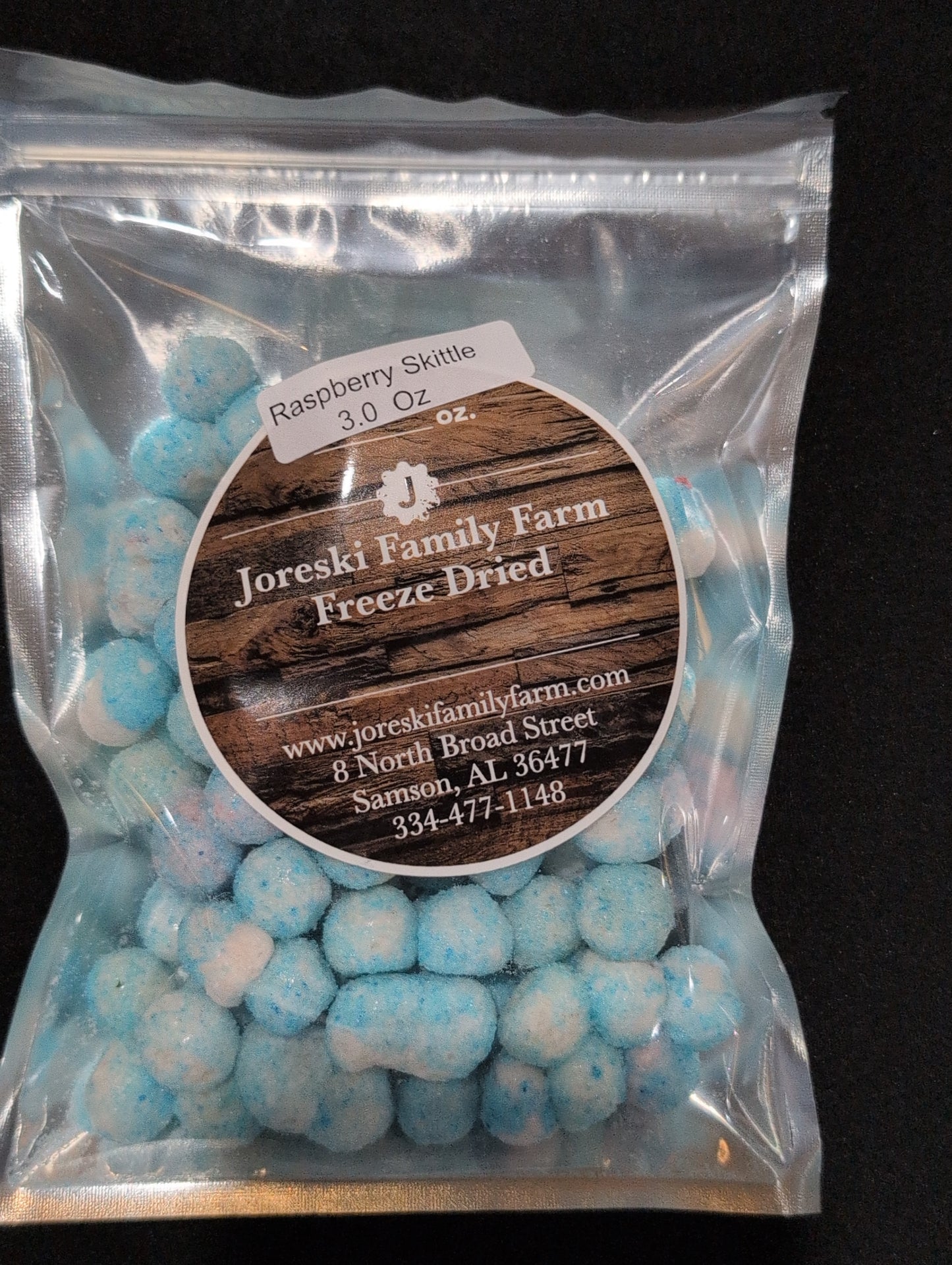 Freeze Dried blue raspberry Skittles