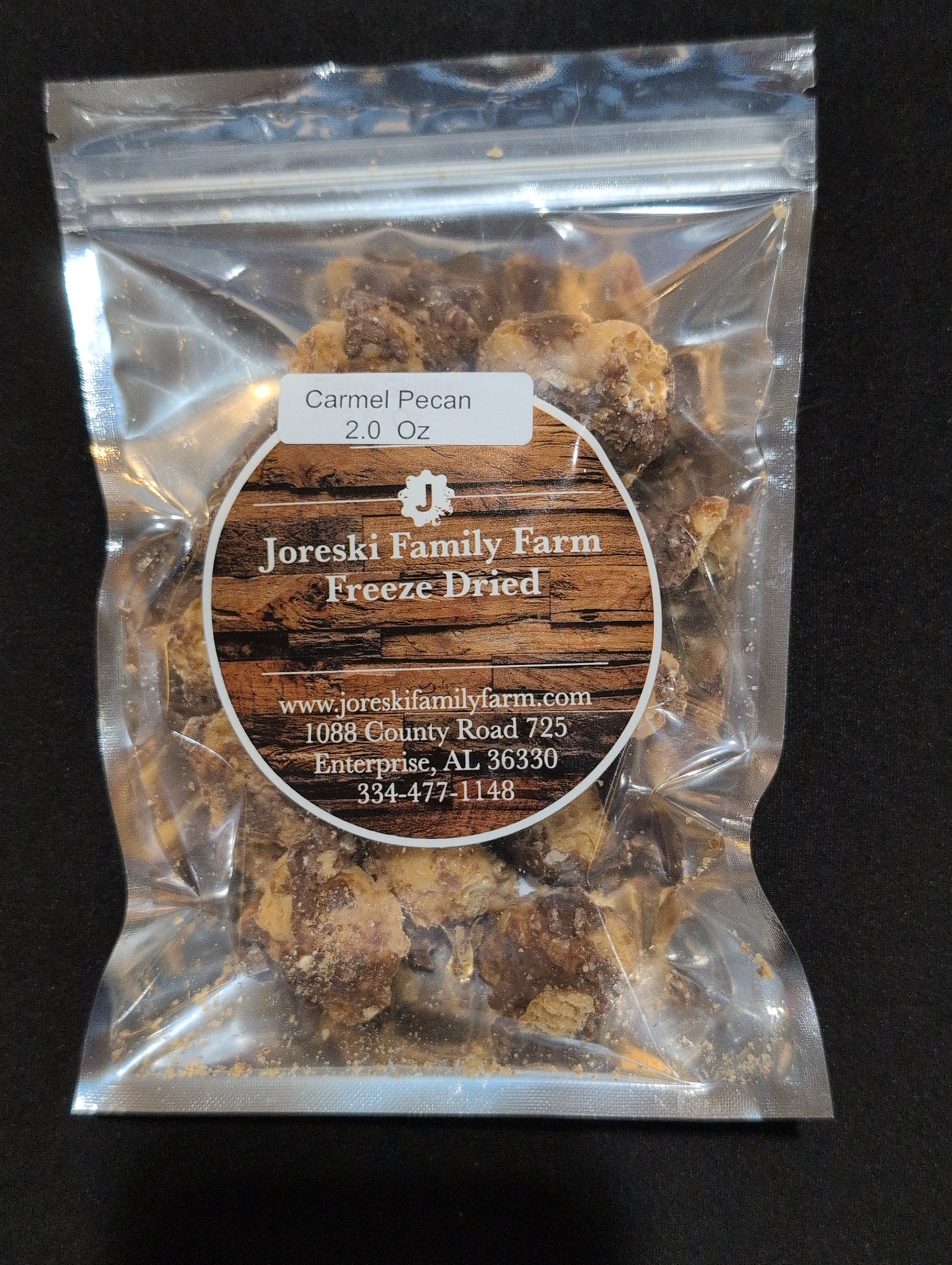 Freeze Dried Carmel pecan clusters